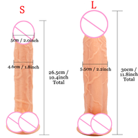 Dildo réaliste en PVC de 11,8 pouces, pénis long et volumineux avec veines, pénis réaliste, masturbateur féminin, jouets sexuels pour adultes