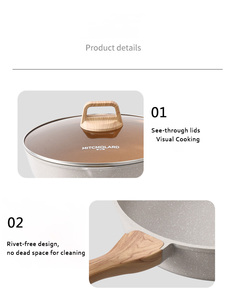 <span class=keywords><strong>Wok</strong></span> de Lujo de 28 cm, Fundido a Presión, con Mango de Baquelita, Elegante Sartén de Color Combinable, Diseño Ecológico - Product Image 4