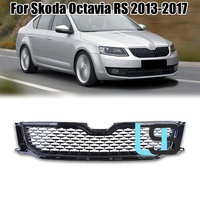Nouvelle calandre noire brillante de haute qualité pour Skoda Octavia RS 2013-2017 A7, avec ajustement parfait à 100 %