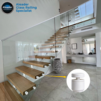 Support mural Aleader en acier inoxydable moderne pour garde-corps en verre, longueur personnalisée 50*50mm, pour rampes d'escalier, garantie 5 ans, antirouille