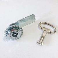 Serrure triangulaire en argent Kangguan pour armoire électrique/poubelle, sans clés