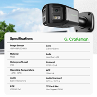 Caméra Extérieure Bullet de Surveillance IP Réseau CCTV Panoramique 180 Degrés 8 Mpx 4K GA-B6FD-M8G(AG) Protocole HIK