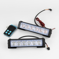 Neue Fahrzeug-LED-Blitzwarnleuchte Notfall-Blinklichter für Auto und LKW Fernbedienung 12V-24V IP65 Wasserdicht 6 Zoll Schwarz