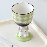 Slow Ever Mug en forme de lapin, mignon, peint à la main, 3D, à forme irrégulière, grande capacité, résistant aux hautes températures