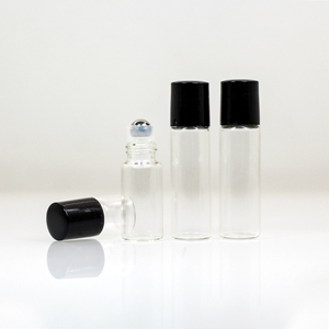 ZIZUN penjualan langsung Pabrik Transparan 1ml 2ml 3ml 5ml 10ml botol minyak esensial kaca <span class=keywords><strong>Roll</strong></span>-On cetak layar sutra cap emas - Product Image 1