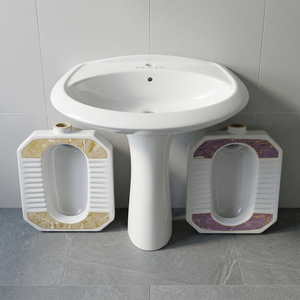 Vistaar Capri Lavabo sur pied ovale en céramique, équipement sanitaire pour salle de bain destiné aux projets de construction - Product Image 3