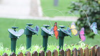Lampe solaire LED de jardin, papillon flottant, source RGB avec simulation rotative, corps en verre durable, IP65, fonctionne sur batterie, pour utilisation en extérieur