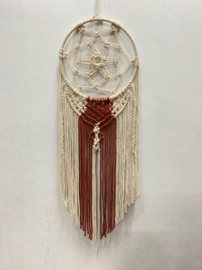 Atrapasueños Decorativo de Pared Hecho a Mano con Algodón Natural Estilo Art Deco para Hogar y Jardín, Artesanía Elegante para Ramadán, Diwali, Cumpleaños - Product Image 2