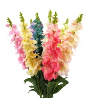 Bunga Sutra Besar Buatan Bunga Hyacinth Palsu untuk Rumah Dekorasi Musim Semi Musim Panas Bunga Imitasi Delphinium Buatan