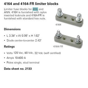 Bloque limitador <span class=keywords><strong>ANL</strong></span> ANN4164 4164-FR portador estabilizador <span class=keywords><strong>fusible</strong></span> amplificador alto voltaje Cooper mega AST EATON BUSSMANN <span class=keywords><strong>fusible</strong></span> - Product Image 2