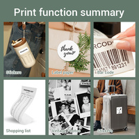 Imprimante photo thermique portable 203 DPI 58 mm Mini unité mobile de poche avec papier d'étiquette Utilisation facile Cadeau parfait Réglage de bureau pour enfants