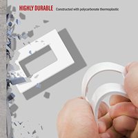 Sans vis Décorateur Plaque Murale De Lumière Sortie De Commutateur Couverture 1-Gang Polycarbonate Incassable Électrique SI8831-W En Plastique Plaque Murale