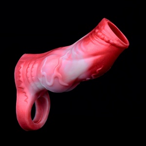Funda de Pene Curva NNSX para Hombres, Agrandador de Pene, Estimulador de Punto G y Vaginal, Funda de Pene Hueca, Dildo Reutilizable, Condón, Juguetes Sexuales - Product Image 4