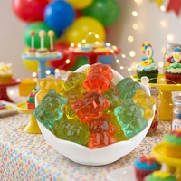 Fabricants de bonbons chinois OEM, vente en gros de bonbons gélifiés en forme d'ours, saveur acidulée et sucrée, halal, bonbons pour cadeaux de fête, en vente