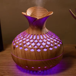 Humidificador Ultrasónico Portátil <span class=keywords><strong>Mini</strong></span> con Alimentación USB, Difusor de Aroma con Acabado de Madera, Purificador, Luces <span class=keywords><strong>LED</strong></span> de 7 Colores, Venta al Por Mayor - Product Image 1