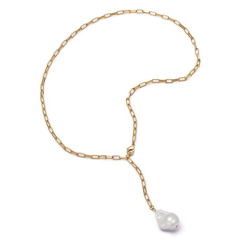 ไข่มุกบาร็อคธรรมชาติทอง14K