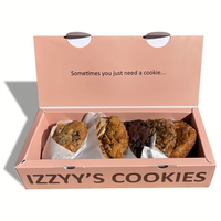 Boîte en carton ondulé de haute qualité pour aliments, logo personnalisé, boîte à gâteaux, boîte à biscuits, emballage