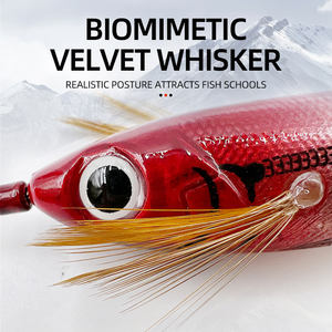 Simulation Leuchtende Garnelen köder Kunststoff-Garnelen köder Bleis inker Garnelen köder Jigs Haken Tintenfisch haken Seefischerei Octopus Tintenfisch köder - Product Image 2