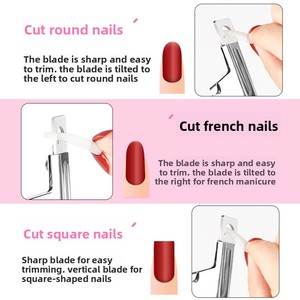 Stainless Steel U Shaped Nail Tip Cutter Straight Sharp Clipper for UV Gel <b>Extension</b> Manicure - Product Image 4