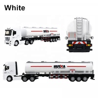 1:50 échelle métal Huina 1733 pétrolier simulation statique moulé sous pression en alliage huile réservoir camion modèle jouet gaz camion citerne remorque pour garçon