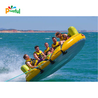 Bateau gonflable en forme de beignet pour 4 à 6 personnes, bateau tractable pour sports nautiques, tube volant pour jeux aquatiques