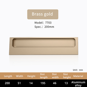 Gagang Furnitur Minimalis Modern Tersembunyi dari Aluminium Alloy untuk Lemari, Laci, dan Pakaian - Product Image 6
