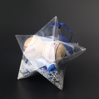 Boîte d'emballage de bombe de bain en pvc étoile de forme spéciale personnalisée en usine boîte transparente en PET boîte pliante en plastique PVC
