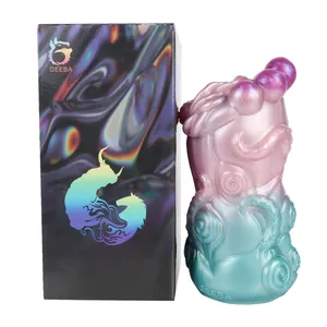 GEEBA New Animal Wolf Masturbator Male Silicone Flexible Aircraft Cup Realistic Vaginal Masturbation Sex Tool Sexy Toys For Men