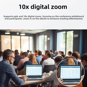 Camera hội nghị truyền hình SX-10 4K tích hợp trí tuệ nhân tạo - Webcam HD với Mic & Loa Điều khiển từ xa cho Windows/TV - Product Image 3