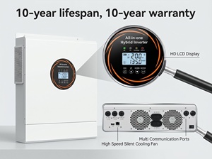 Inversor Híbrido Solar de 12KW Monofásico Fuera de Red DC48V 220/230/240VAC 6 Paralelos MPPT Comunicación BMS Control por WiFi y APP - Product Image 4