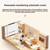 Caméra de surveillance intelligente A11 WiFi dôme 360° HD avec vision nocturne, audio bidirectionnel, contrôle à distance via application et surveillance grand angle
