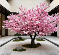 Guirlande de glycine blanche artificielle pour décoration de mariage en gros, fleurs de cerisier suspendues au plafond