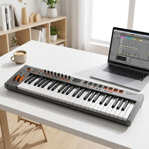 Teclado Controlador MIDI Profesional Midiplus X4 MAX de 49 Teclas Semipesadas con Pantalla OLED <span class=keywords><strong>para</strong></span> Producción Musical en Estudio - Product Image 3