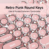 EWEADN TK100 Keyboard Mekanik Berkabel 104 Tombol Putih Backlit Anti-Ghosting Antarmuka USB-A Estetika Mesin Ketik yang Lucu