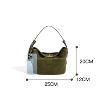 Sacs en daim de luxe avec sac de voyage en daim et cuir véritable, sac fourre-tout texturé grande capacité, sac à main pour femmes