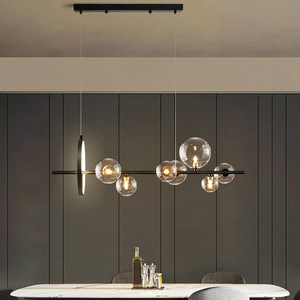 Nordic-Style Minimalist Luxury Modern Dining <b>Table</b> Pendant Light Creative Unique Designer Glass Bubble Chandelier for Restaurant - Product Image 5