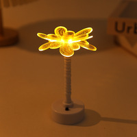 Lampe de table LED de luxe simple en acrylique, cadeau créatif, ambiance moderne, minimalisme, forme de tournesol, décoration de chambre de fille
