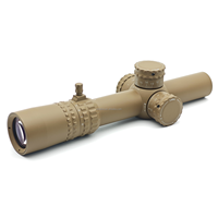 Lunette de visée télescopique 1-8X24mm FFP LPVO, premier plan focal, avec monture de lunette de 30 mm, 6 niveaux de luminosité, couleur beige