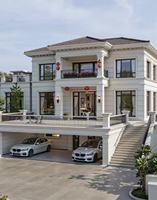 Villa et hôtel modernes en acier de luxe, assemblage rapide, écologiques, avec grand garage