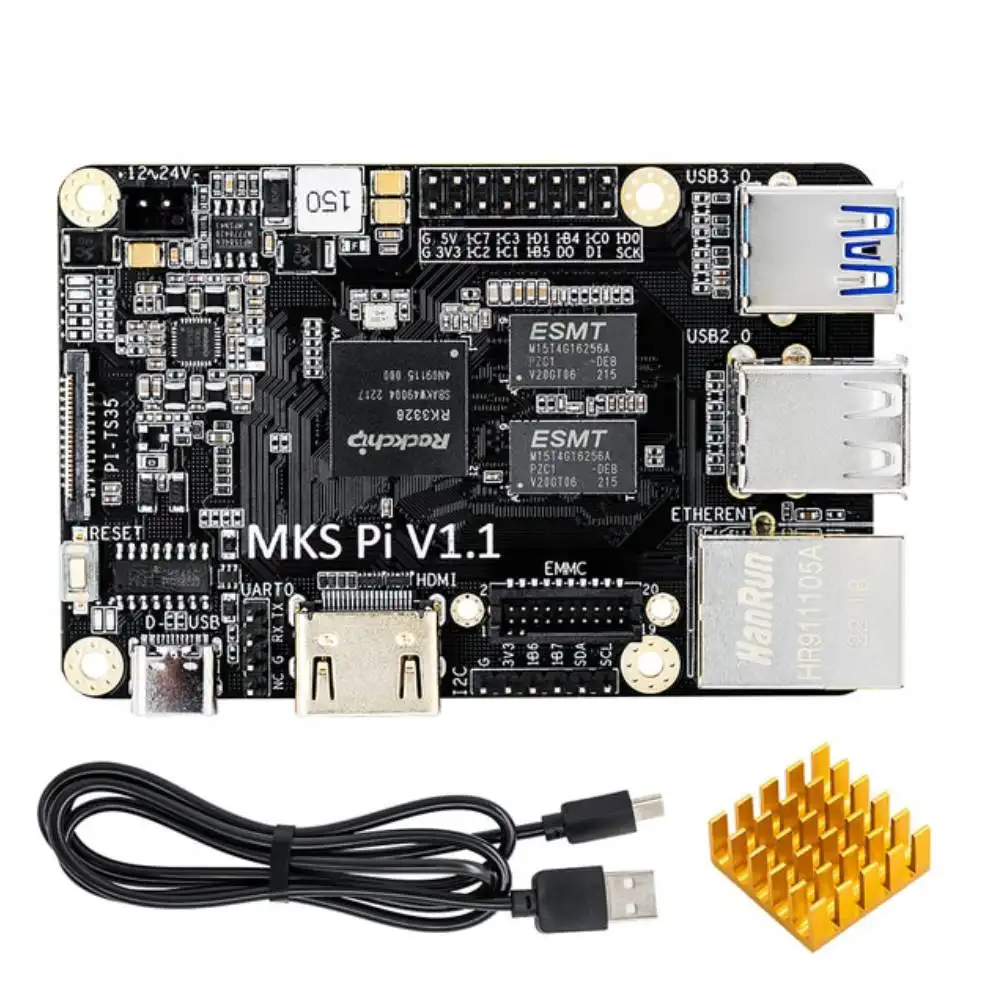 3D Printer Parts MKS PI Motherboard with TS35/IPS50 Touch Screen Quad-core 64bits SOC Mainboard Replacement for Raspberry Pi