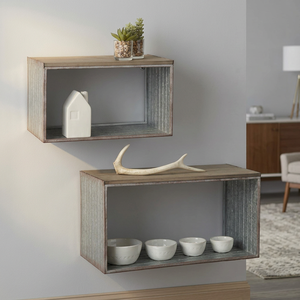 Étagère murale détachable en métal galvanisé style ferme, moderne, non pliable, pour rangement domestique, supports à chaussures KS International - Product Image 3