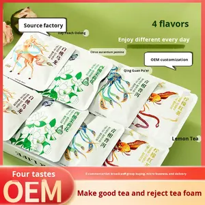 ถุงใส่<span class=keywords><strong>ชา</strong></span>กลิ่นส้มออร์แกนิกสีเขียวลูกพีชอู<span class=keywords><strong>หลง</strong></span>กลิ่นมะลิผสมชาเย็นร้อนสำหรับออฟฟิศขนาดเล็ก - Product Image 3