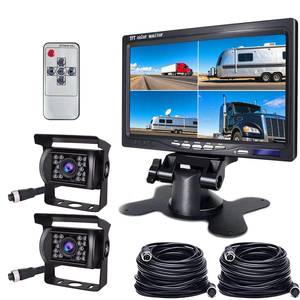 Monitor de Coche de 7 Pulgadas con Cámara de Reversa CCD, Kit de <span class=keywords><strong>18</strong></span> LED IR para Camiones, Remolques, Autocaravanas, Autobuses, Visión Nocturna, Impermeable - Product Image 1