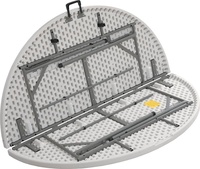 Mobilier d'extérieur pliable au design moderne Table en plastique pour banquets, restaurants, hôtels, parcs, métal, acier durable avec matériau HDPE