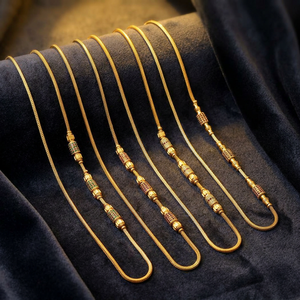 สร้อยคอทองคำแท้ 14K 18K 24K แบบดั้งเดิมสำหรับใช้ในชีวิตประจำวัน ขายส่ง สร้อยคอทองเหลืองชุบทอง 24K ประดับเพชร CZ เครื่องประดับสำหรับผู้หญิง - Product Image 1