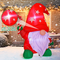 Décoration de Noël gonflable très vendue : Gnomes de Noël gonflables lumineux pour décorations de fête en extérieur