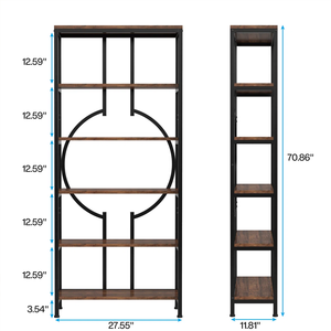 Estantería Abierta de Madera Moderna, Estante de Almacenamiento Alto y Portátil, Organizador de Libros para Dormitorio, Sala de Estar, Hotel - Tamaño Grande - Product Image 3