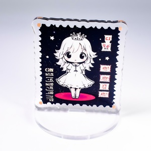 Hanxin Popular European American Theme Stamp Display Stand Multi-Scene Special Acrylic Animation Cross-Border Plastic Crafts