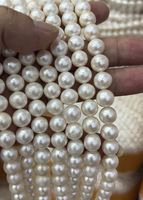Vente en gros de perles d'eau douce naturelles rondes de 4 mm à 10 mm, perles en vrac pour la fabrication de bijoux