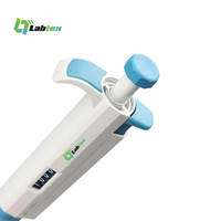 LABTEX Micropipette mécanique monocanal de laboratoire 10 ml à volume réglable, semi-autoclavable, en plastique de haute qualité